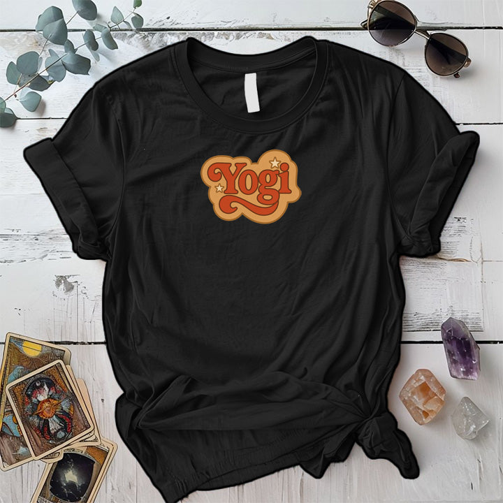 Yogi 70s Retro T-Shirt Mockup black