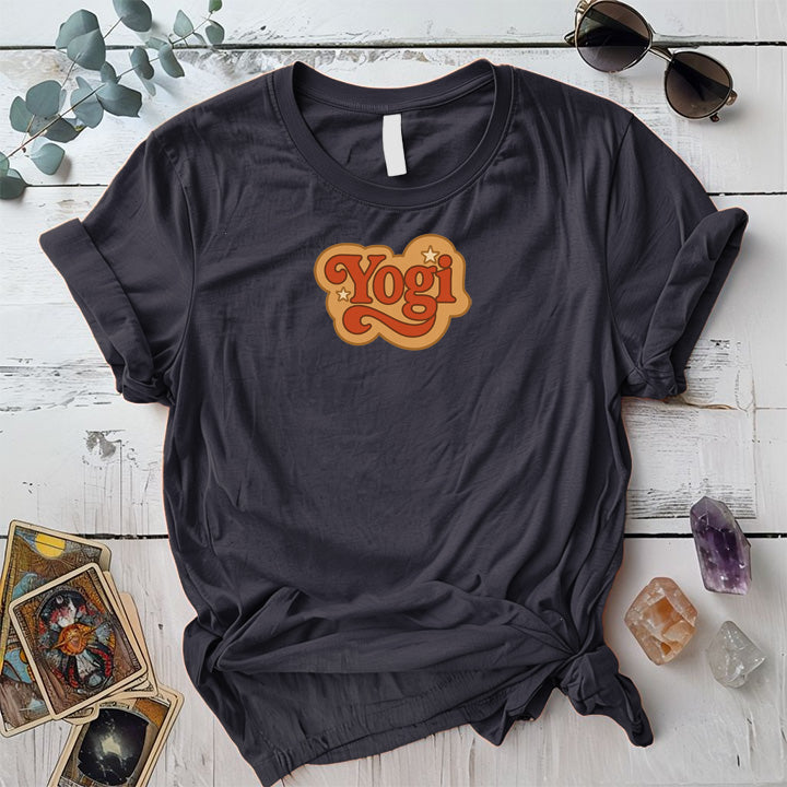 Yogi 70s Retro T-Shirt Mockup dark-heather-grey