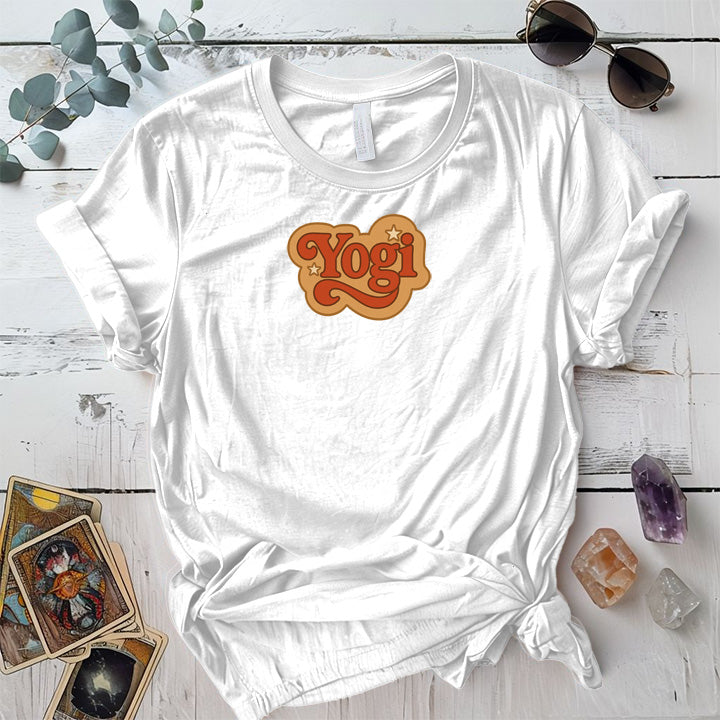 Yogi 70s Retro T-Shirt Mockup white