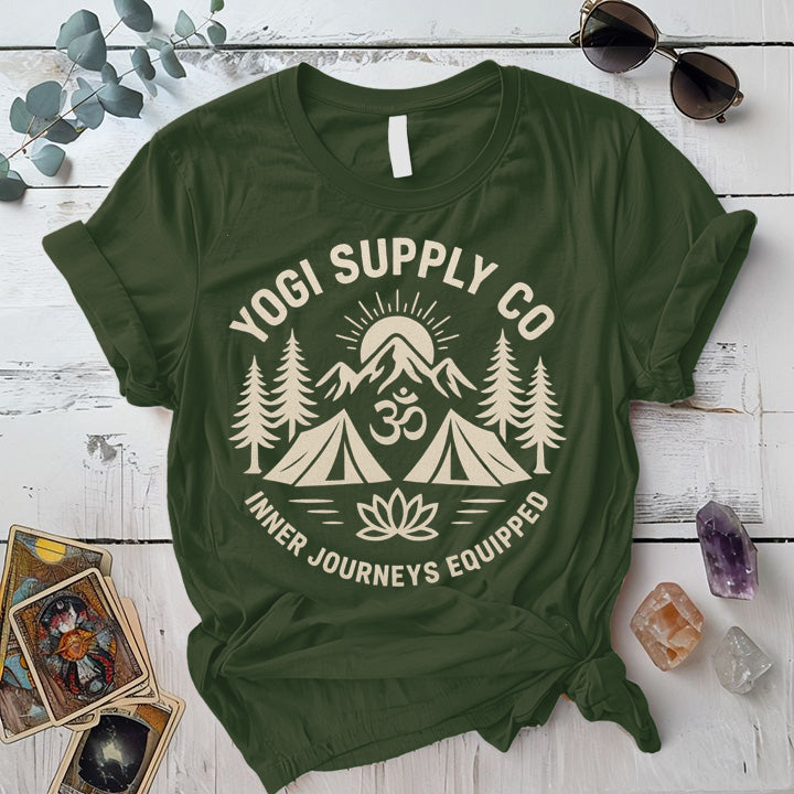 Yogi Supply Co T-Shirt Mockup Military Green