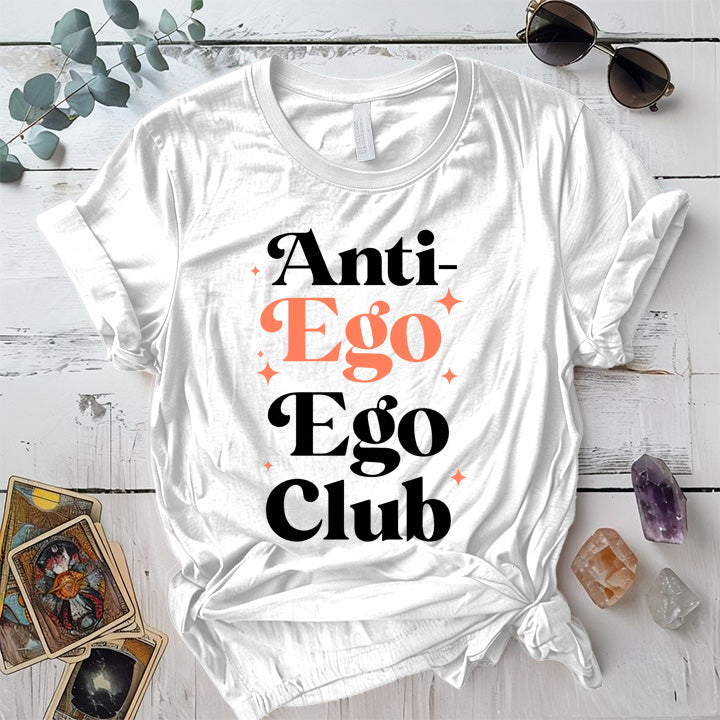 Anti Ego Ego Club T-Shirt Mockup White