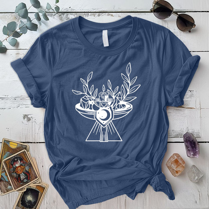 Boho Alter T Shirt Indigo Blue Mockup