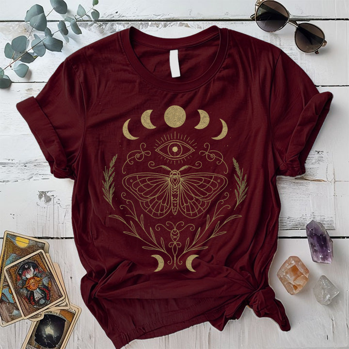 Boho Balance T-Shirt Mockup Maroon