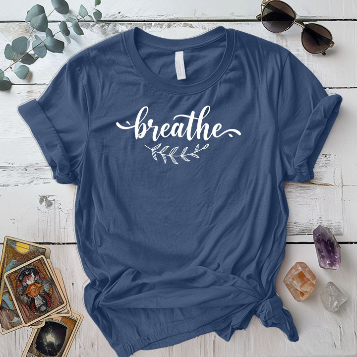Breathe T Shirt 1 Indigo Blue Mockup