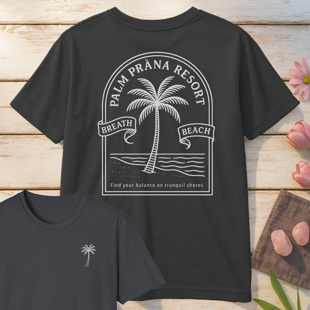 Palm Prana Resort T-Shirt Mockup dark-heather-grey