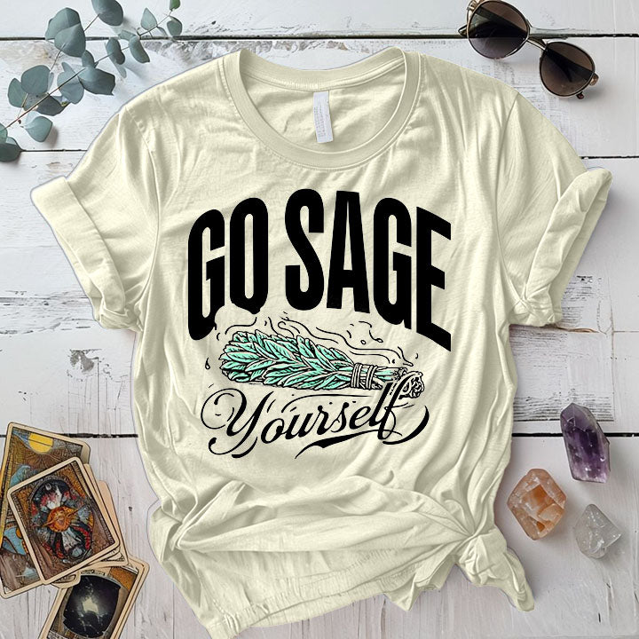 Go Sage Yourself T Shirt Coral Silk Mockup