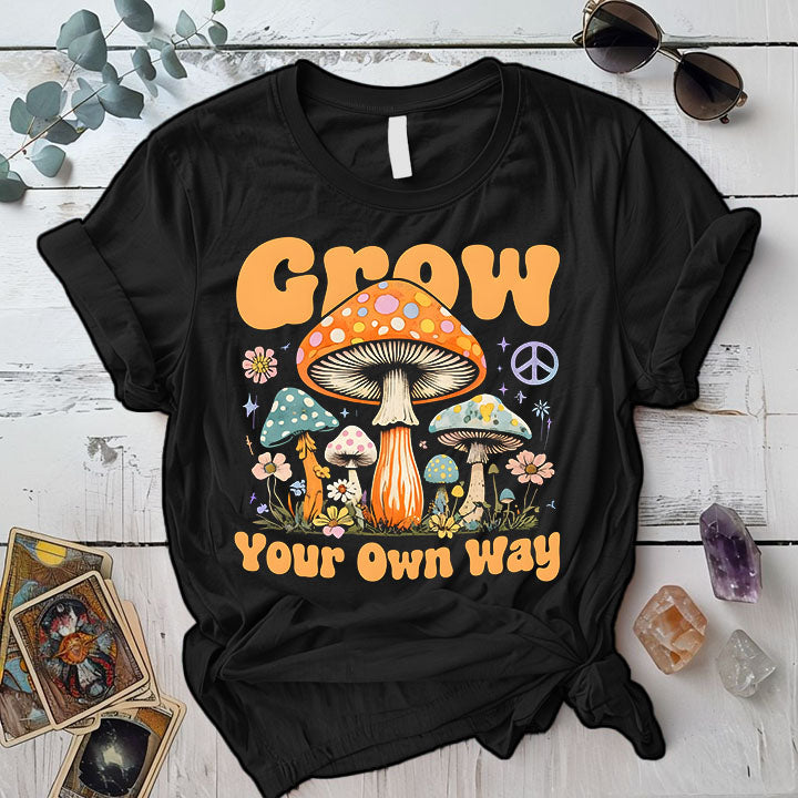 Grow Your Own Way T Shirt Military Green Mockup