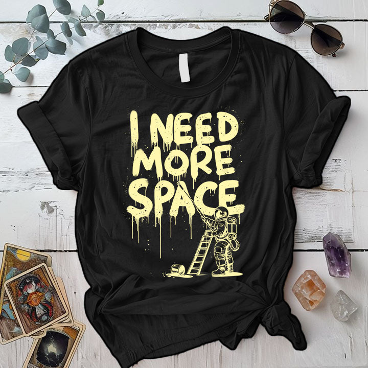 I Need More Space Astronaut T Shirt Maroon Mockup