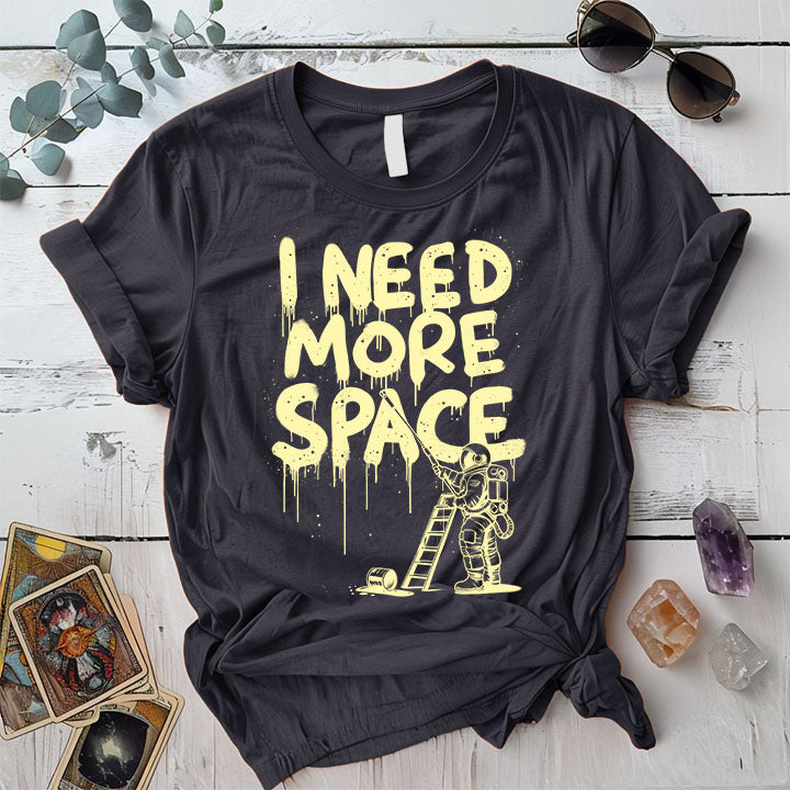 I Need More Space Astronaut T Shirt Maroon Mockup