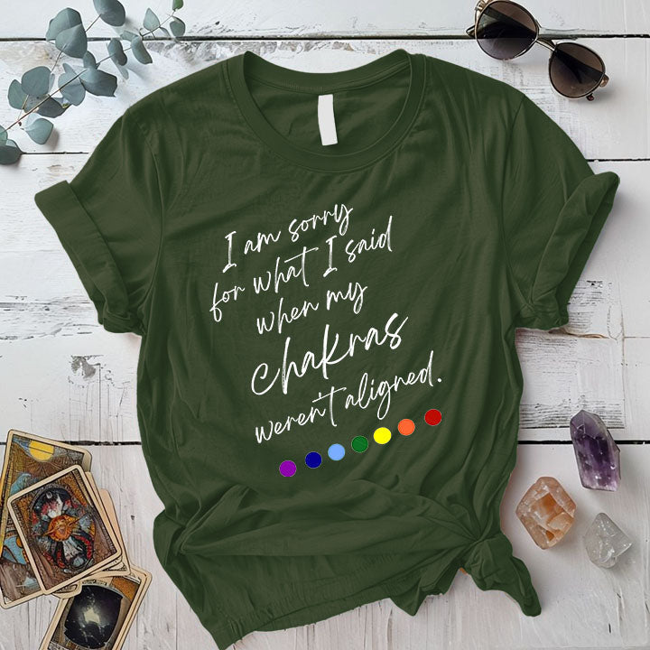 Im Sorry For What I Said T Shirt Military Green Mockup