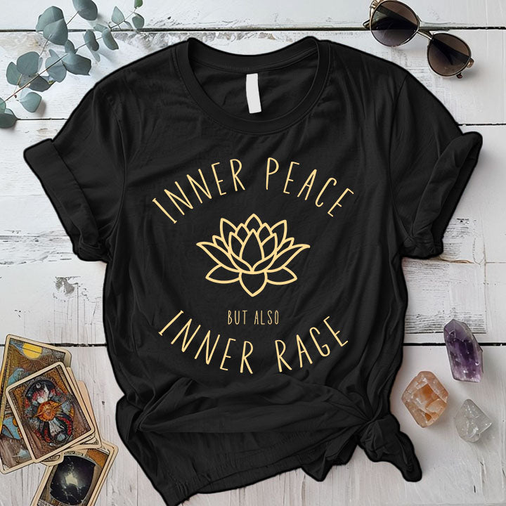 Inner Peace T Shirt Black Mockup