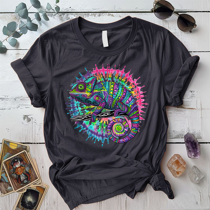 Karma Chameleon T Shirt Dark Heather Grey Mockup