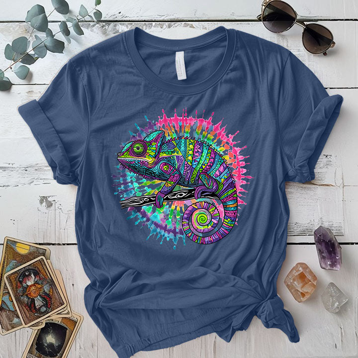 Karma Chameleon T Shirt Indigo Blue Mockup