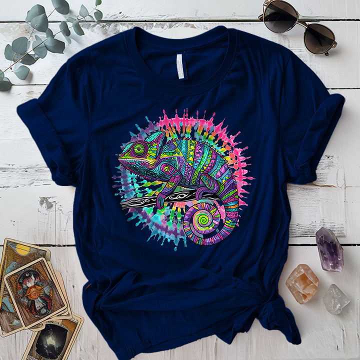 Karma Chameleon T Shirt Navy Mockup