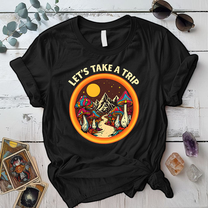 Lets Take A Trip T Shirt Navy Mockup