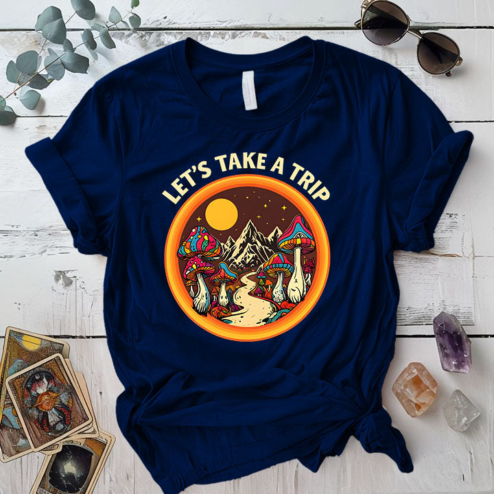 Lets Take A Trip T Shirt Military Green Mockup