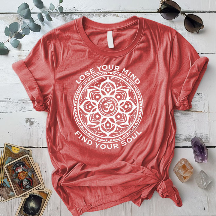 Lose Your Mind T Shirt Coral Silk Mockup