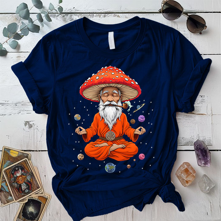 Mushroom Man T Shirt Navy Mockup