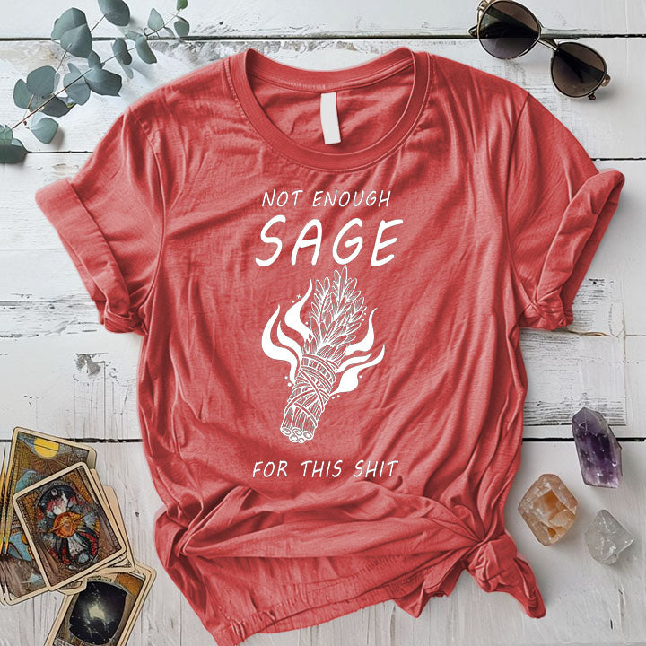 Not Enough Sage T Shirt Coral Silk Mockup
