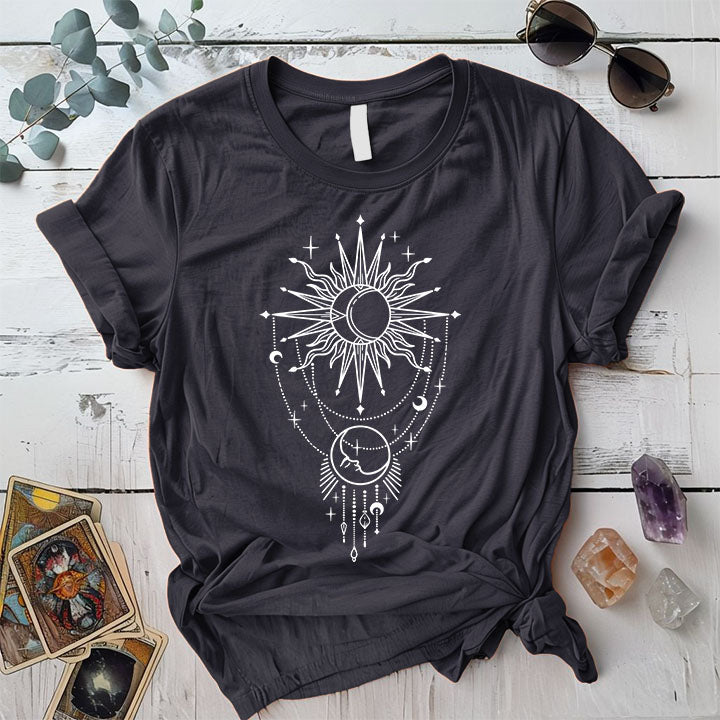 Sun Moon Windcatcher T Shirt Dark Heather Grey Mockup