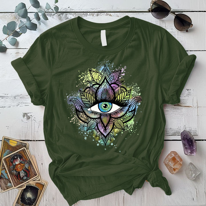 Third Eye Graphic T Shirt Dark Heather Grey Mockup