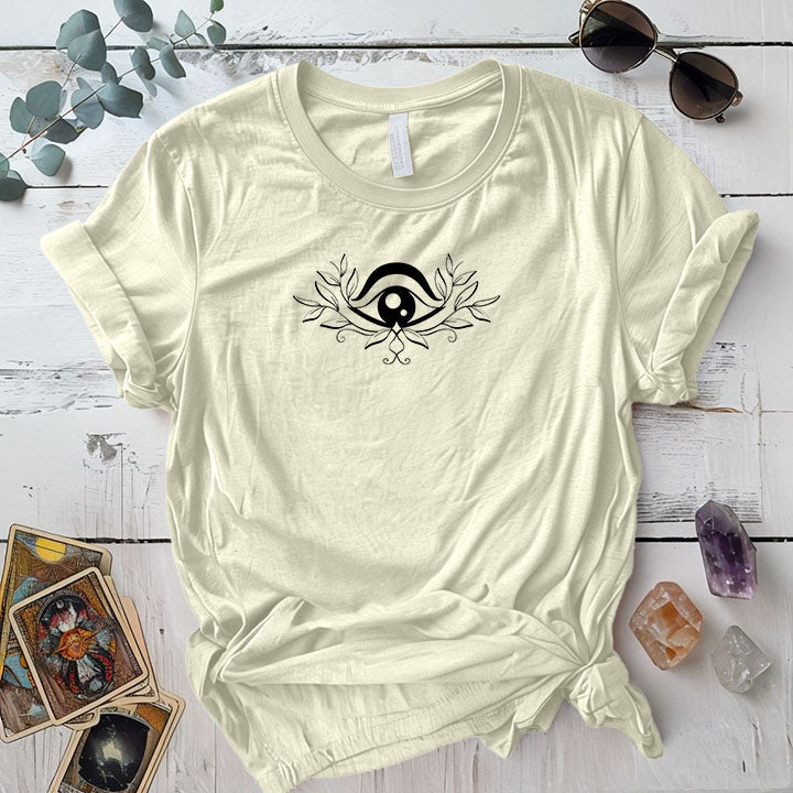 Third Eye Leafs T Shirt Military Green Mockup