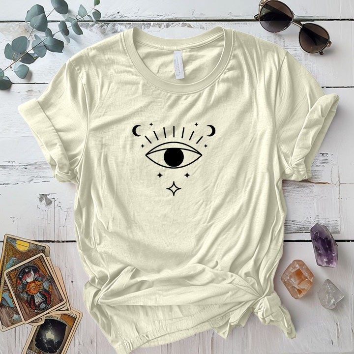 Third Eye Triangle T Shirt Natural Mockup