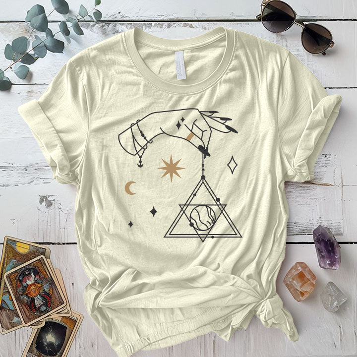 Triangle Balance T Shirt Natural Mockup