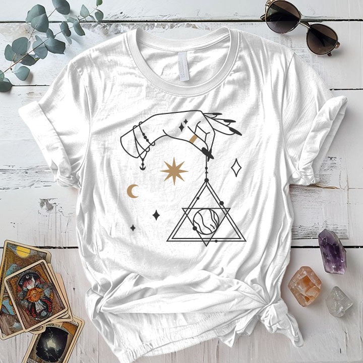 Triangle Balance T Shirt White Mockup
