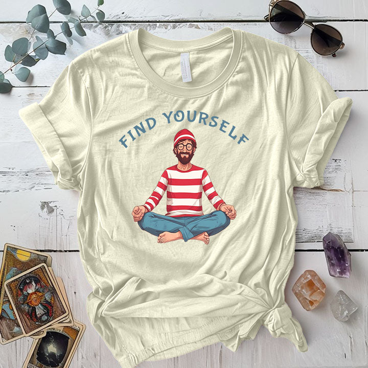 Waldo Find Yourself T Shirt Natural Mockup