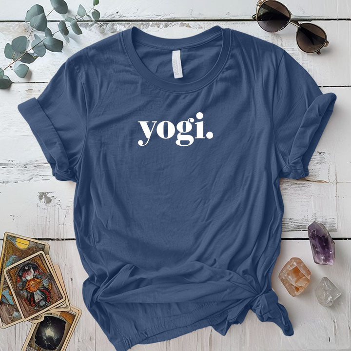 Yogi T Shirt Indigo Blue Mockup