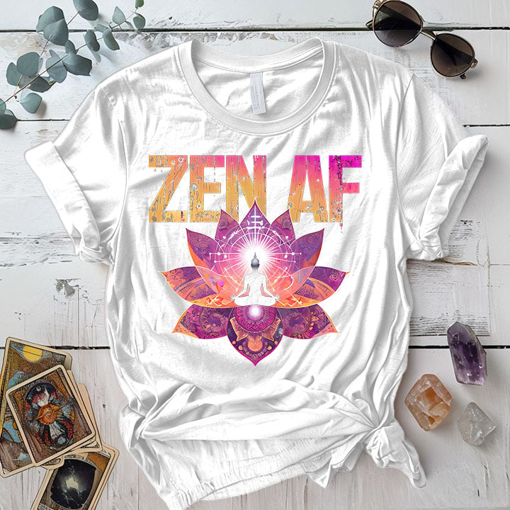 Zen Af Mandala T Shirt Maroon Mockup