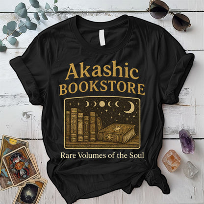 Akashic Bookstore T-Shirt Mockup Black