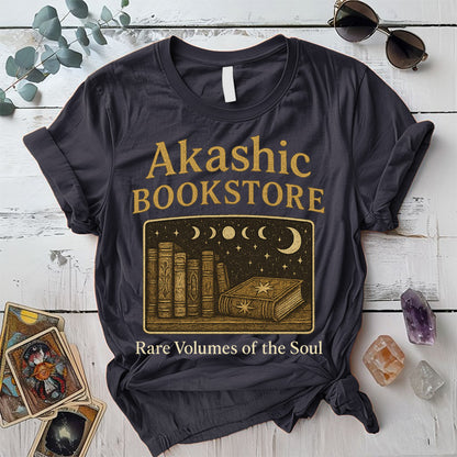 Akashic Bookstore T-Shirt Mockup Dark Heather Grey