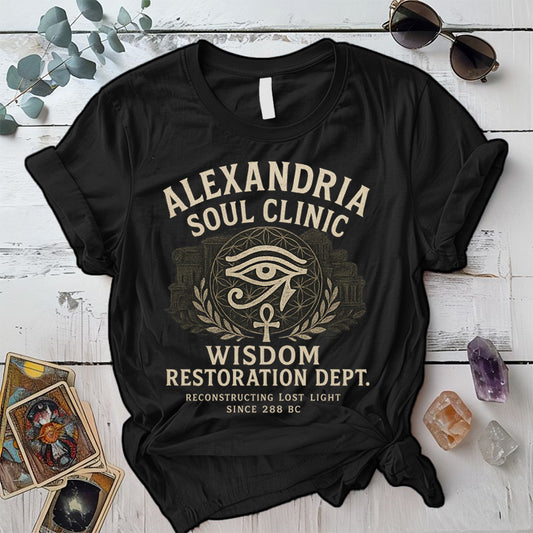 Alexandria Soul Clinic T-Shirt Mockup Black