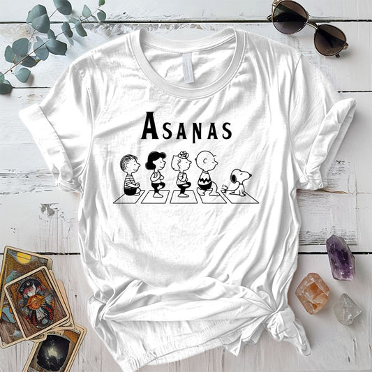 Asanas Crosswalk T-Shirt Mockup white