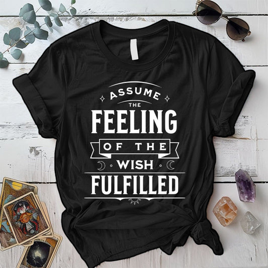 Assume The Feeling T-Shirt Mockup Black