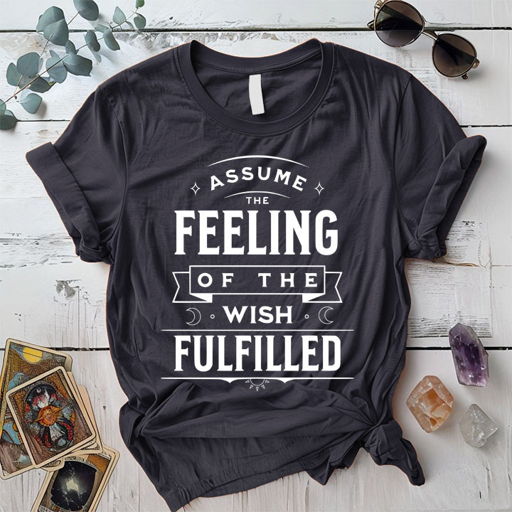 Assume The Feeling T-Shirt Mockup Indigo Blue