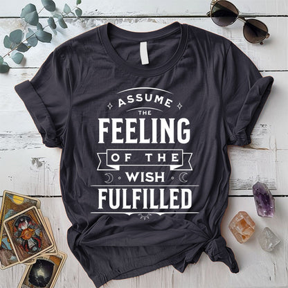 Assume The Feeling T-Shirt Mockup Indigo Blue