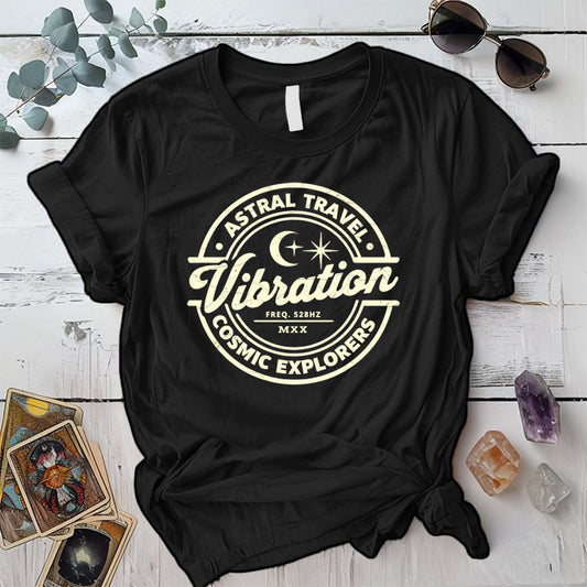 Astral Travel Cosmic Explorers T Shirt Black Mockup
