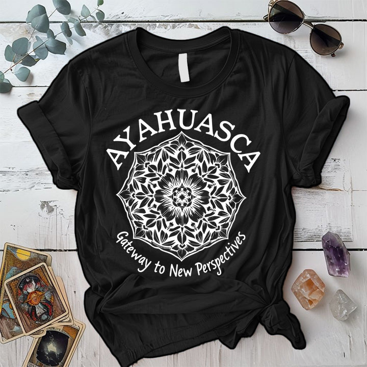 Ayahuasca Gateway T-Shirt Mockup Black