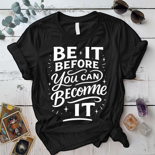 Be It T-Shirt Mockup Black
