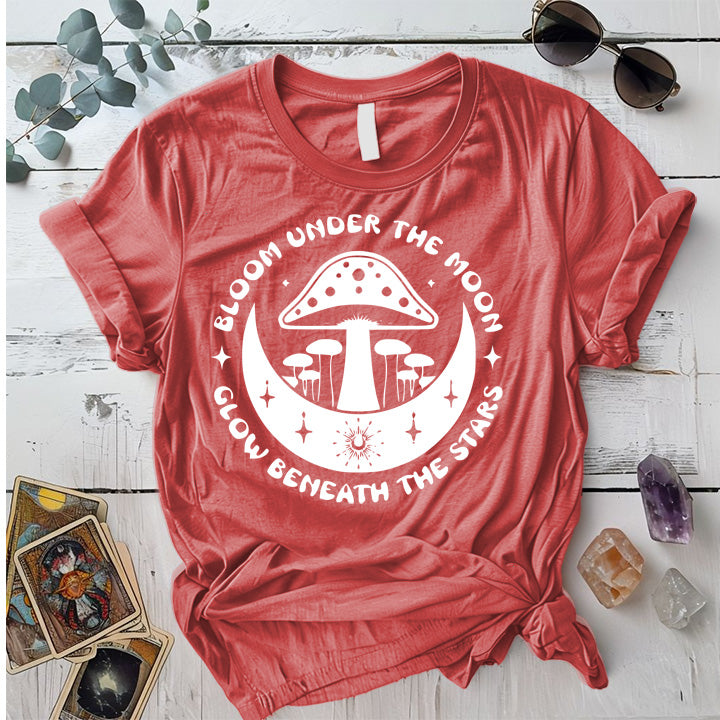 Bloom Under The Moon T-Shirt Mockup Natural