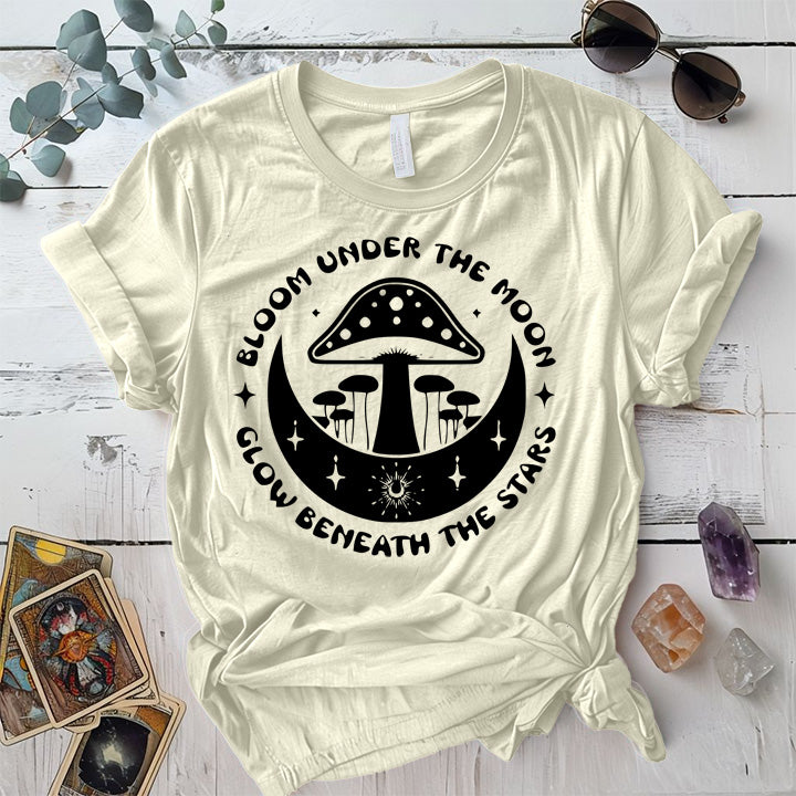 Bloom Under The Moon T-Shirt Mockup Dark Heather Grey