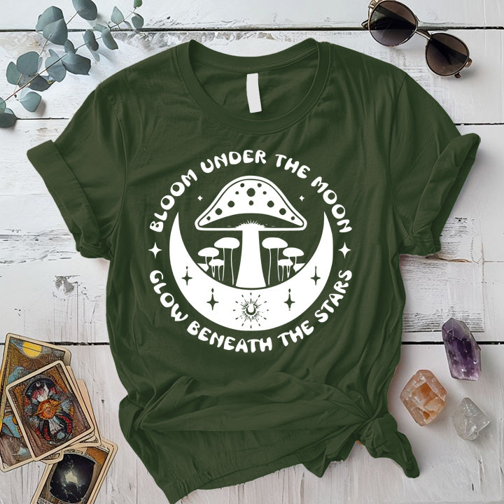 Bloom Under The Moon T-Shirt Mockup White