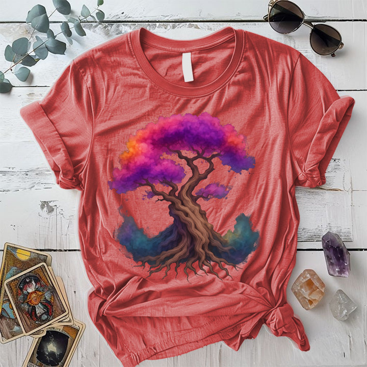 Bonsai Dreamwood T-Shirt Mockup Coral Silk