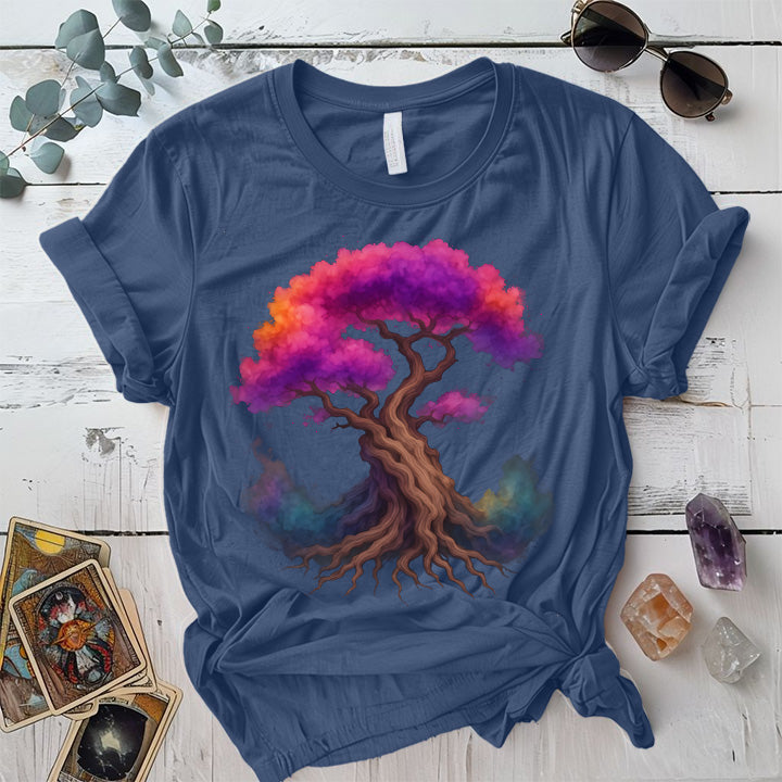 Bonsai Dreamwood T-Shirt Mockup Indigo Blue