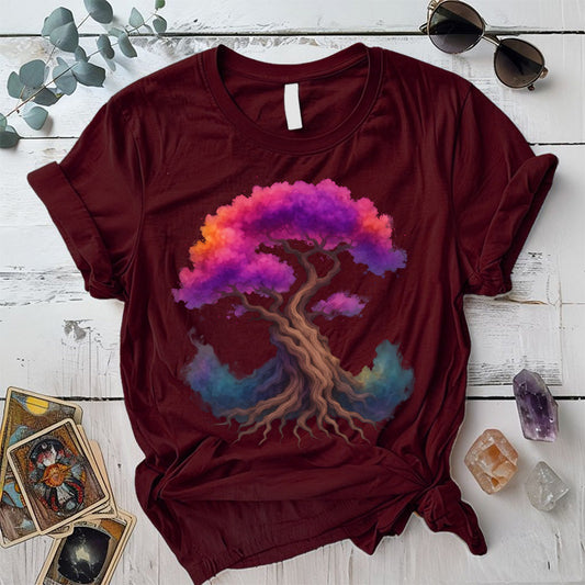 Bonsai Dreamwood T-Shirt Mockup Maroon