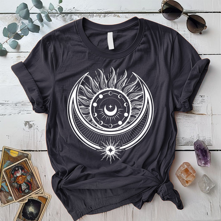 Celestial Alchemy T-Shirt Mockup Dark Heather Grey