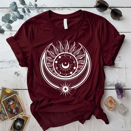 Celestial Alchemy T-Shirt Mockup Maroon